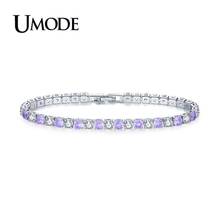 UMODE Fashion New Brand 4mm 0.25ct Round Zircon Crystal Tennis Bracelets for Womem Men Jewelry Pulseras Mujer Moda 2019 AUB0097F 2024 - buy cheap