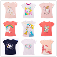 Kids T-Shirt Children Summer Cartoon Fashion Unisex Unicorn Print Short Sleeve Cotton Tops Clothes For Girls Boys 3-8 Years 2024 - buy cheap