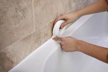 Уплотнительная лента для ванной, белая самоклеящаяся водонепроницаемая лента из ПВХ для ванной и кухни, 3,4 м х 38 мм 2024 - купить недорого
