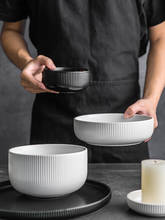 Simple Nordic style ceramic tableware household rice bowl soup noodle bowl single meal bowl high face value salad bowl 2024 - купить недорого