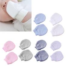 3 пар/уп. простые милые детские вязаные рукавицы для новорожденных, против еды, перчатки для защиты лица, Детская рукавица 2024 - купить недорого