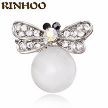 RINHOO Creative Bee Brooch Flying Insect Animal  Brooch Luxury Big Pearl Rhinestones Fashion Women Corsage Decorative Jewelry 2024 - buy cheap