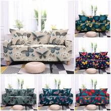 1/2/3/4 Seaters Butterfly Pattern Elastic Sofa Cover for Living Room Spandex Couch Cover Stretch Slipcover Washable Sofa Towel 2024 - buy cheap