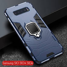 Capa armadura com suporte de anel para samsung galaxy, capa com armadura para s10 s 10 s10e s10 plus 2024 - compre barato