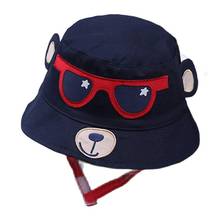 Cartoon Bear Baby Hat Soft Cotton Summer Bucket Hats For Boys Girls Panama Beach Cap Kids Fishing Fisherman Hat 2024 - buy cheap