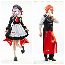 Genshin-uniforme de camarero KFC, disfraz de Anime, proyecto, ropa de mucama, traje de Halloween 2024 - compra barato