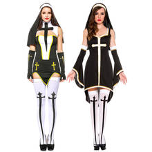 S-3XL Virgin Mary Sexy Nun Costume Adult Women Cosplay Nun Outfits Bad Habit Nun Sister Party Dress 2024 - buy cheap