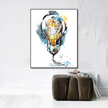 Wall art nordic print picture modern home decoration bulb canvas painting color poster abstract living room modular 2024 - buy cheap