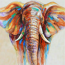 5D Diy полная круглая квадратная Алмазная Картина Африканский слон вышивка крестиком животная Мозаика Декор для гостиной 2024 - купить недорого