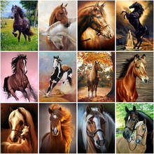 DIY 5D Diamond Painting Horse Diamond Embroidery Cross Stitch Full Round Drill Rhinestone Animal Mosaic Picture Home Decor 2024 - buy cheap