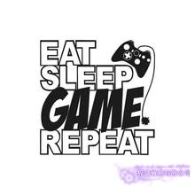 Игра «Eat Sleep», повторная наклейка, контроллер видеоигры, наклейка для воспроизведения, плакаты игровой тематики, геймер, виниловые наклейки, видео настенный игровой стикер 2024 - купить недорого