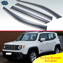 Visera Exterior de plástico para coche, parasol para ventana, protector contra la lluvia, Deflector, Renegade 2015-2019 para Jeep, 4 Uds. 2024 - compra barato