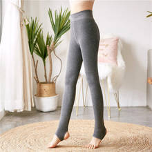 Makuluya-leggings de veludo mais grosso, 360g, macia, espessante, quente, similar a pele, feminina, cintura alta, sexo, perna, l6 2024 - compre barato