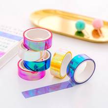 Glitter Rainbow Laser Washi Tape Stationery Scrapbooking Decorative Adhesive Tapes DIY Masking Tape 2024 - buy cheap