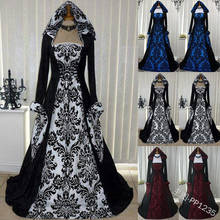Vintage Gothic Dress Floor Length Women Gothic Maxi Dress Halloween Cosplay Dresses Retro Long Medieval Dress Halloween Costumes 2024 - buy cheap