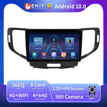 Автомобильный мультимедийный плеер EKIY, автомагнитола с сенсорным IPS-экраном 9 дюймов для Honda Spirior/ Europe Accord/ ACURA SR9 2008-2012 с камерой 360 2024 - купить недорого