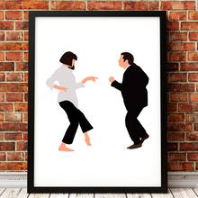 Pulp Fiction Poster Art Print Classic Movie Poster Abstract Minimalist Wall Art Canvas Painting Wall Picture Home Decor 2024 - buy cheap
