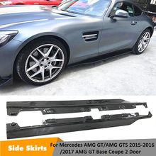 Carbon Fiber Side Skirts for Mercedes Benz AMG GT / AMG GTS Base Coupe 2 Door Side Bumper Extension Lip 2015-2017 Body Kit 2024 - buy cheap