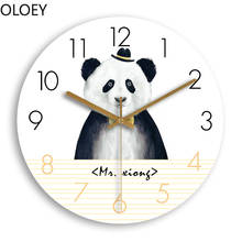 Reloj de pared moderno con diseño de Panda para el hogar, cronógrafo de cuarzo con diseño de Animal de dibujos animados, estilo nórdico, creativo y grande, ideal para sala de estar y dormitorio 2024 - compra barato