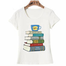 Novo design de moda de verão das mulheres t camisa única gilmore meninas imprimir camiseta livro e café casual topos hip hop menina t 2024 - compre barato