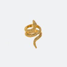 Anillos de dedo minimalistas para mujer, joyería de fiesta con textura de oro antiguo, serpiente Cobra, insectos, animales, moda coreana, 2021 2024 - compra barato