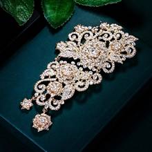 Tuliper брошь Flower Brooches For Women Broche Femme 2021 Crystal Rhinestone Pins Bridal Wedding Jewelry Accessories Party Gift 2024 - купить недорого