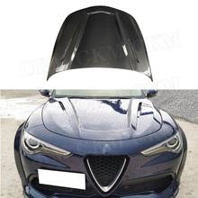 Carbon Fiber / FRP Front Engine Hood Air Vent Bonnet Cap For Alfa Romeo Stelvio 2017 2018 2019 Car Accessories 2024 - buy cheap