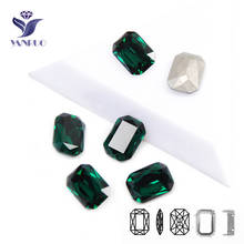 YANRUO 4627 Octagon Emerald K9 Crystal Sewing Rhinestones Stones And Crystal Stones For Sewing needlework For Clothes 2024 - buy cheap