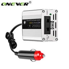 Onever-inversor de potência automotivo, conversor, watt, dc, 12v para ac, 220v/usb, 5v, adaptador portátil, dc 12 para ac 220, modificador de senoidal quente 2024 - compre barato