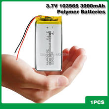 103565 перезаряжаемый 3,7 в 3000 мАч литий-полимерный аккумулятор 65x35x10 мм литий-ионный полимерный аккумулятор для GPS PSP POS машины электронной книги 2024 - купить недорого