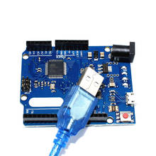 Micro controle para arduino leonardo r3, placa de desenvolvimento integrada com cabo usb, compatível com arduino, faça você mesmo, kit eletrônico 2024 - compre barato