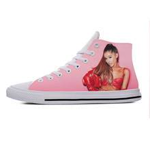 Grande Pop Singer Music Ariana Cute Fashion Funny Casual Cloth Shoes High Top Lightweight Breathable 3D Print Men Women Sneakers 2024 - buy cheap