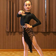 Samba-conjunto de roupa de dança latina, nova saia com franjas, cor preta, para treino, performance, fantasia latina, bl5318 2024 - compre barato