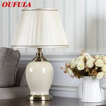 OUFULA Ceramic Table Light Modern Luxury Desk Lamp LED For Home Bedside Bedroom 2024 - buy cheap