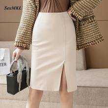 Elegant Bodycon Office Skirts Plus Size 2022 Fashion High Waist Black Pencil Korean Skirt Women Clothes Sexy Office Winter Skirt 2024 - buy cheap