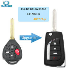 Upgrated 4 Buttons Flip Remote key FOB for-Toyota Camry Corolla Hilux 2005-2008 4D67 Chip 433.92mhz FCC ID : B41TA B42TA 2024 - buy cheap
