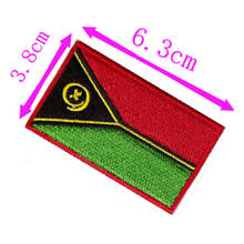 Parche bordado de bandera de país de Vanuatu, parche de hierro de alta calidad, 6,3 cm de ancho/Santo/Decoraciones/Isla/Puerto Vila 2024 - compra barato