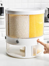 Grade rotatable balde de arroz multifuncional cozinha à prova de pragas à prova de umidade selado casa arroz recipiente caixa de armazenamento arroz arroz 2024 - compre barato