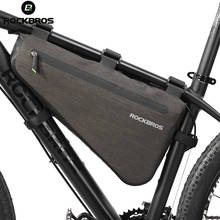 Велосипедная треугольная сумка ROCKBROS, водонепроницаемая вместительная сумочка для горных и шоссейных велосипедов, велосипедные аксессуары 2024 - купить недорого