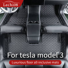 Leather floor mat For tesla model 3 floor mats 2016-2021 Tesla model 3 accessories model 3 tesla three accessoires model3 2024 - buy cheap