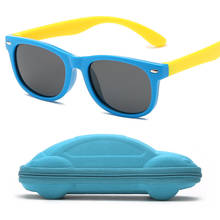 Gafas de sol polarizadas con montura de goma para niños y niñas, Gafas de sol de seguridad de silicona con estuche, regalo para bebés, UV400 2024 - compra barato