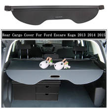 Задняя крышка для груза для Ford Escape Kuga 2013 2014 2015, разделительная занавеска, затеняющий экран для багажника, защитный экран, автомобильные аксессуары, черный 2024 - купить недорого