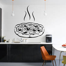 Calcomanía de vinilo para pared, calcomanía para decoración de Pizza, restaurante italiano, pizzería, Italia, comida, cocina, Interior, Mural, tienda, ventana, HQ428 2024 - compra barato