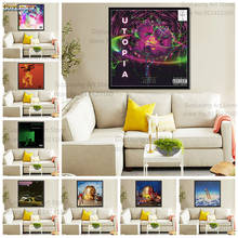 Posters e impressões travis scott álbum utopia astroworld arte da parede cartaz da lona quadros para decoração de casa 2024 - compre barato