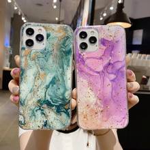 Luxury Marble Transparent Phone Case For iPhone 11 12 mini Pro Max XS X XR 7 8 Plus SE 2020 Soft Silicone Shockproof Cases Cover 2024 - купить недорого