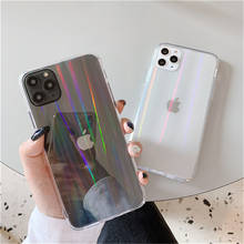 Rainbow Laser Cover For iPhone 12 Mini SE2020 X XR XS Max 11 Pro Max 6S 7 8 Plus Luxury Colorful Transparent Acrylic Phone Case 2024 - купить недорого