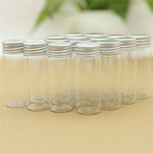 12 Pieces 30*80mm 40ml Small Glass Bottle Aluminum Caps Tiny Glass Jars Vial Transparent Glass Containers Perfume Bottles 2024 - buy cheap