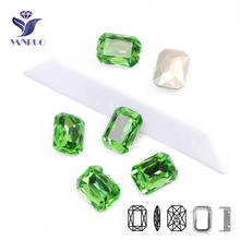 YANRUO 4627 Octagon K9 Crystal Peridot Strass Crystal For Craft Clothes Stones Glass Sewing Rhinestones For Dress 2024 - buy cheap