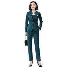 Spring and autumn new fashion Women Clothinglong-sleeved suit pants suit hotel front desk OL professional work clothes two-piece 2024 - buy cheap