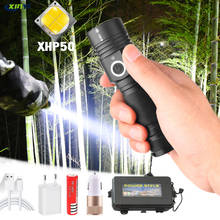 Linterna Led potente XHP50 de 70000LM, linterna con Zoom de carga USB, 1x18650 batería para lámpara de ciclismo y acampada 2024 - compra barato